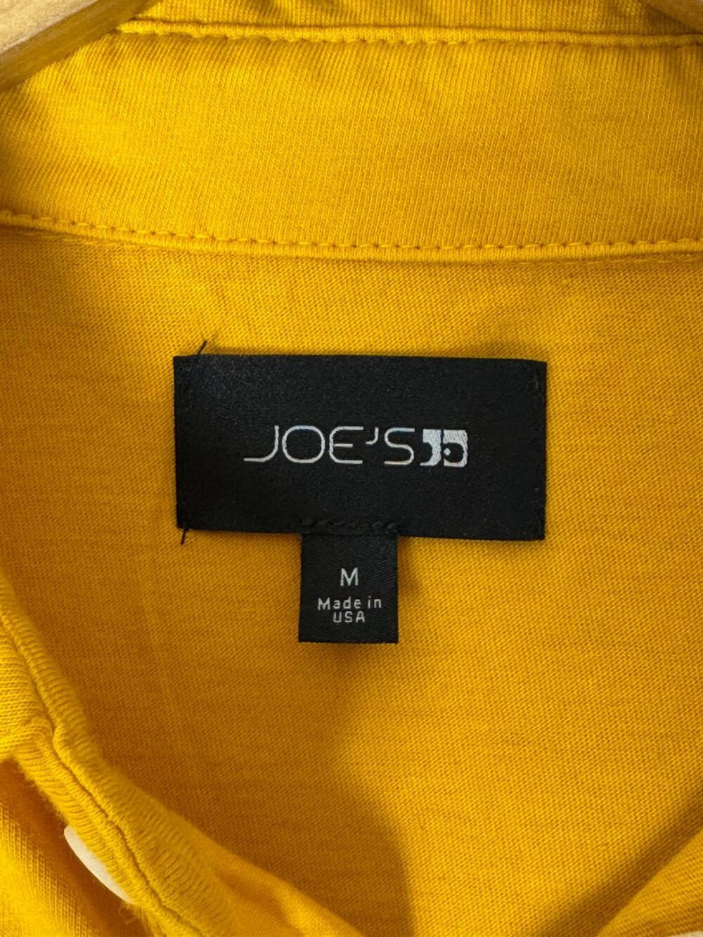Joe's Jeans Men's Short-Sleeve Polo Sunflower Made in USA Size Medium - Picture 4 of 4